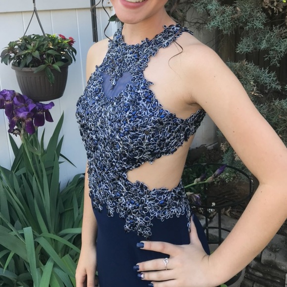 Navy Blue Prom/ Formal Dress - Picture 4 of 6